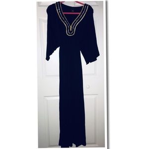 Iman embellished necklace finished caftan
